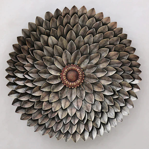 3D Sunflower Metal Flower Wall Decor